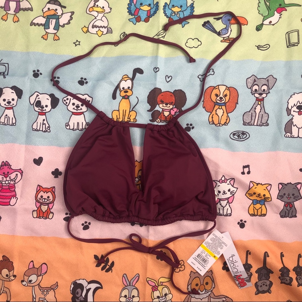 NWT The Bikini Lab Purple Halter bikini top